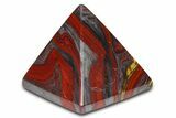 Polished Tiger Iron Stromatolite Pyramid - Billion Years #379602-1